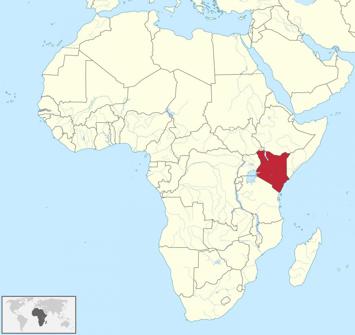 carte du Kenya carte de vecteur
