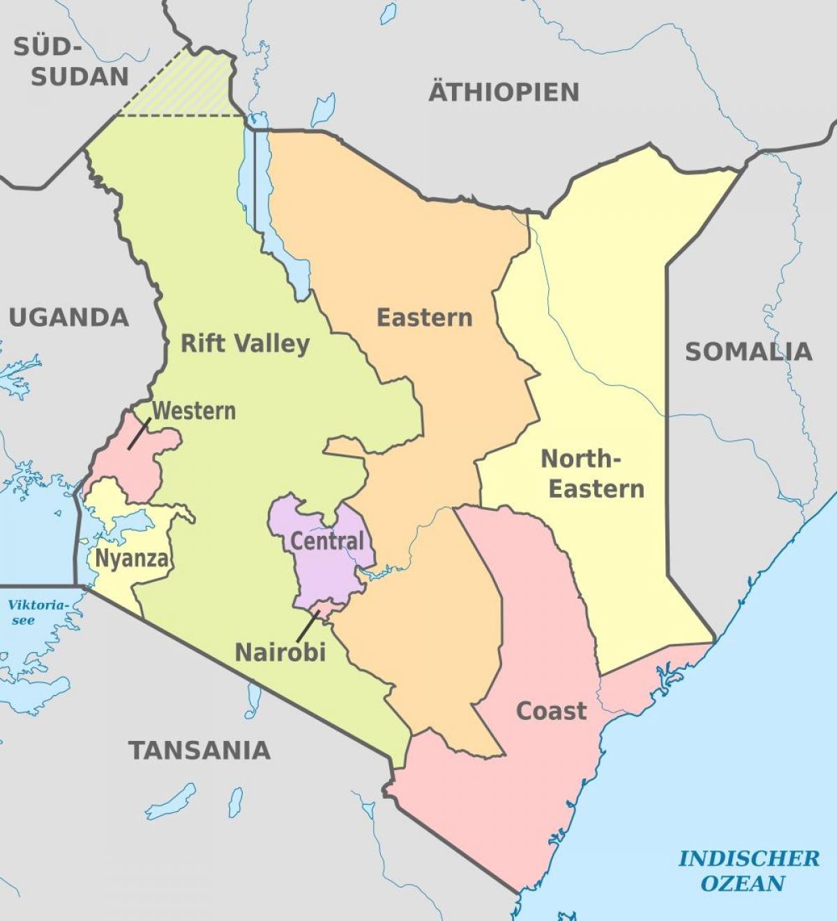 Kenya carte administrative