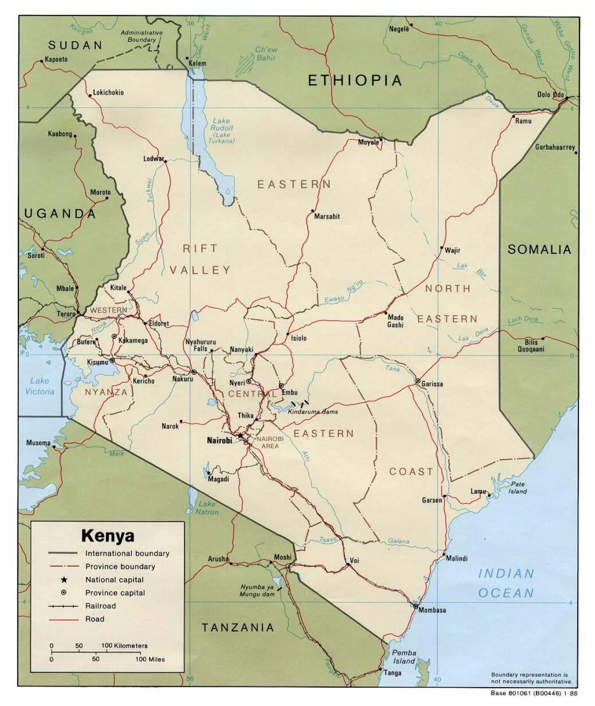 Kenya rivières carte