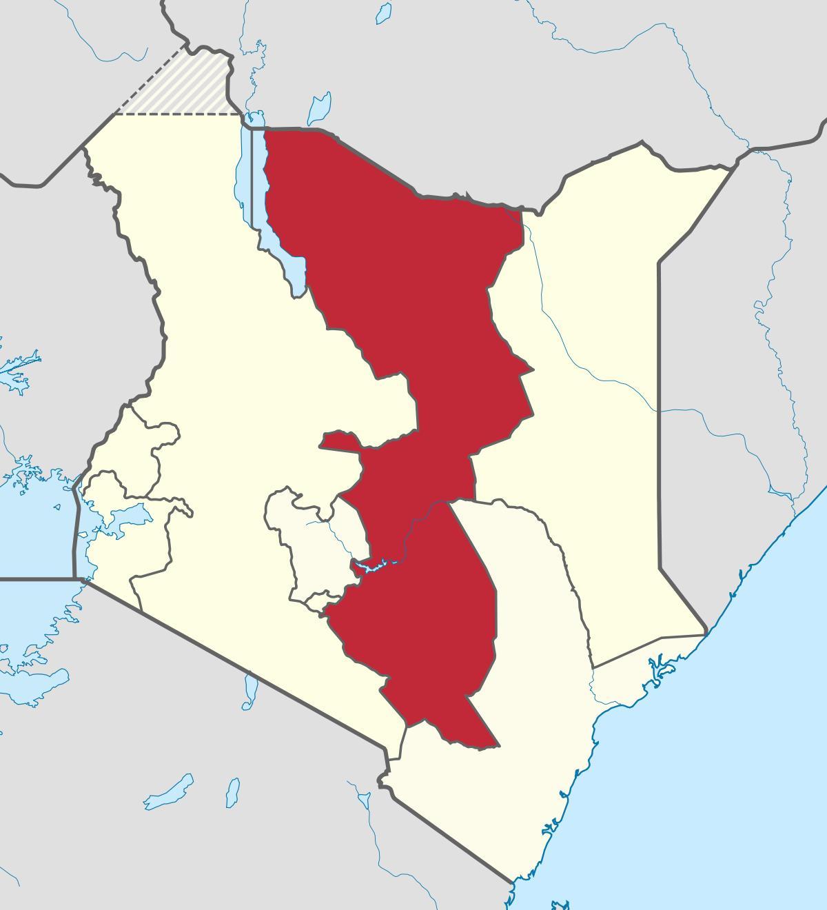 carte de la province de l'est du Kenya
