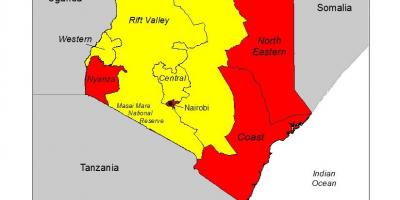 Carte du paludisme au Kenya