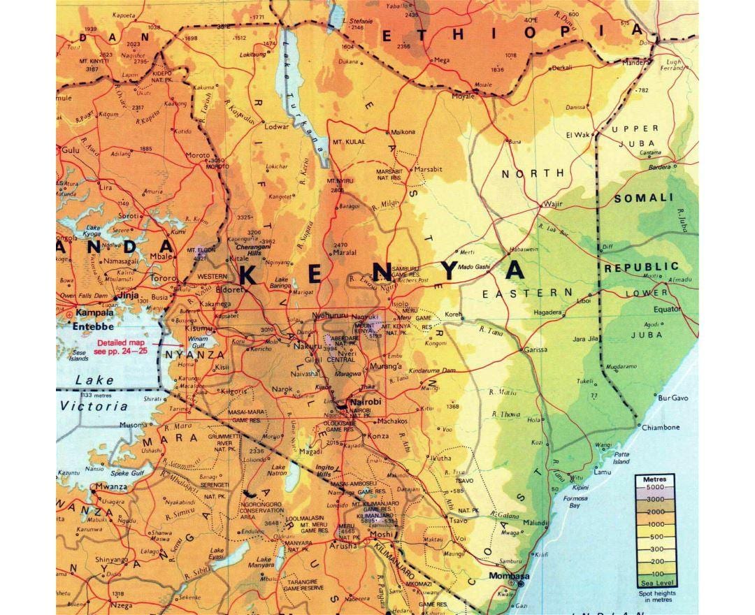 Kenya carte géographique