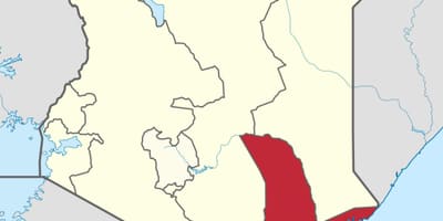 Carte de la province de la côte du Kenya