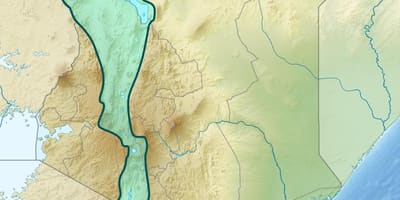 Carte de la vallée du rift au Kenya