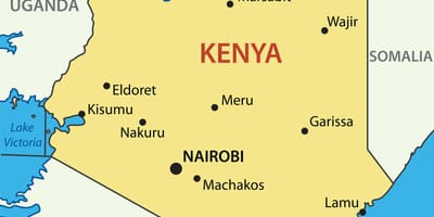 Carte du Kenya pays