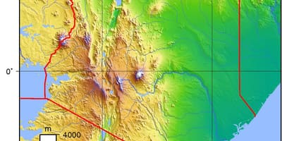 Kenya carte d'altitude