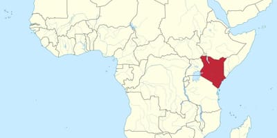 Carte du Kenya carte de vecteur