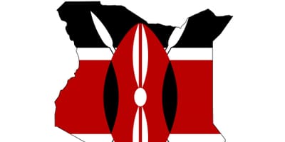Carte de drapeau Kenya