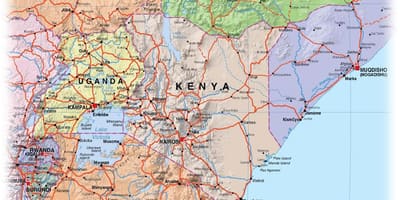 Carte du Kenya highlands