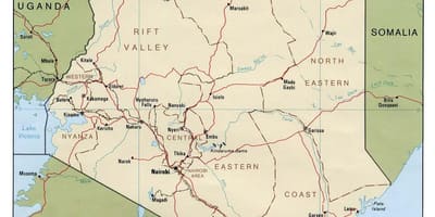 Kenya rivières carte