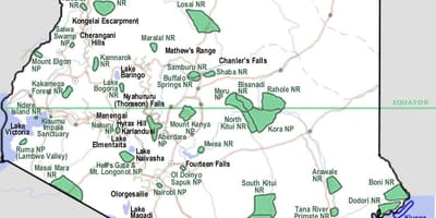 Carte du Kenya safari 