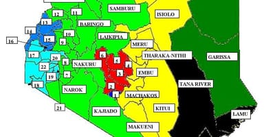 Carte de kisumu au Kenya