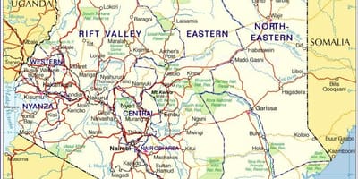 La carte de l'international Kenya